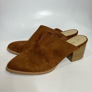 Melrose Ave Los Angeles pointed toe mules block heel 100% vegan women’s size 8.5